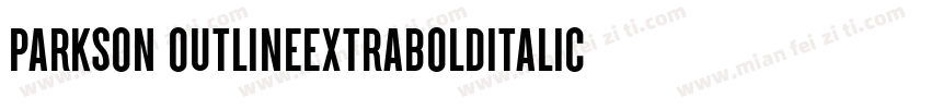 Parkson OutlineExtraBoldItalic字体转换